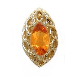 B2181 14K MARQUISE CITRINE SLIDE WITH OPEN X DESIGN 